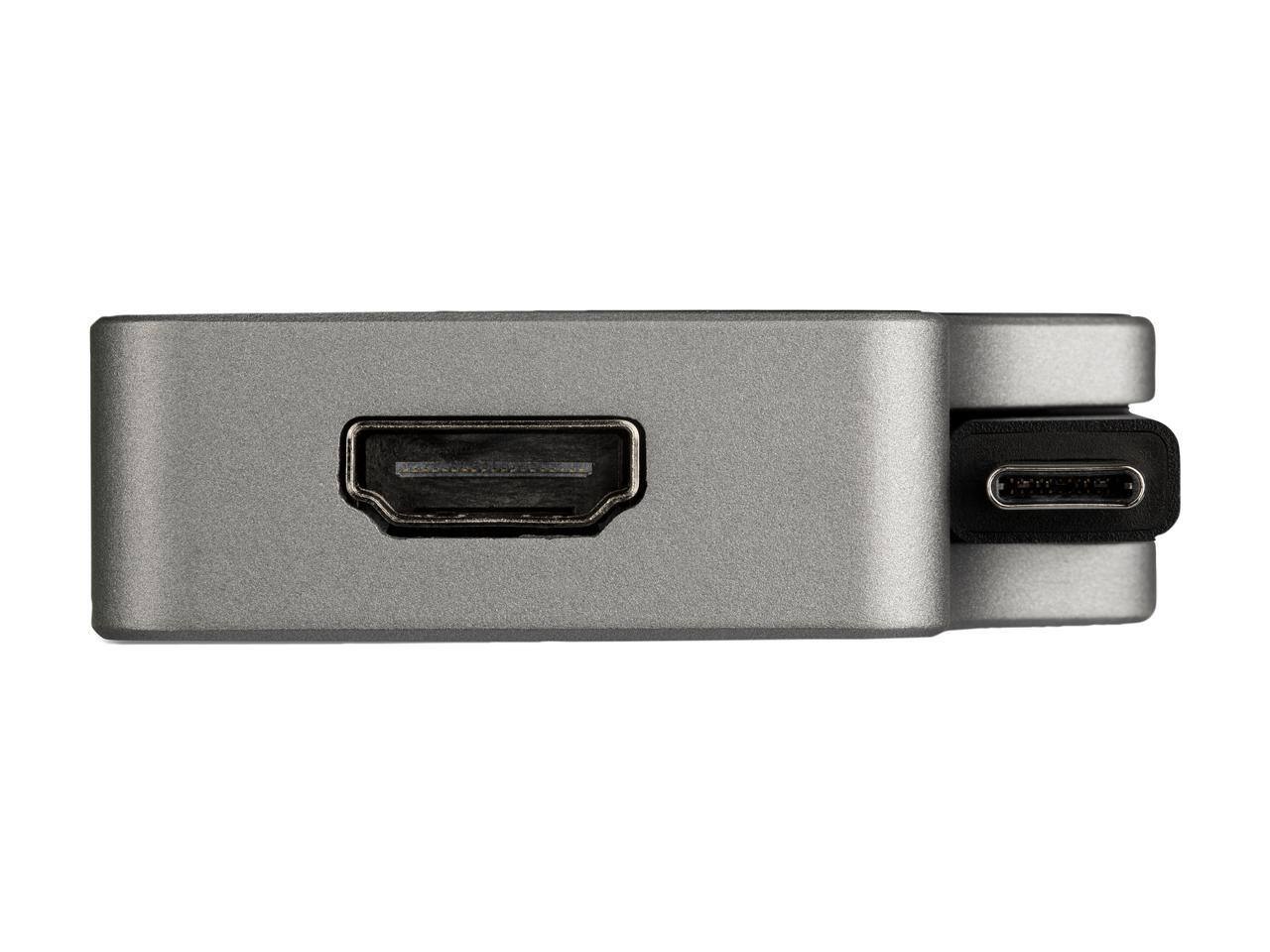 Alt View 2. StarTech.com - StarTech.com CDPVDHMDPDP USB C 4-in-1 Adapter - 95W PD - 4K60Hz - Aluminum - Space Gray.