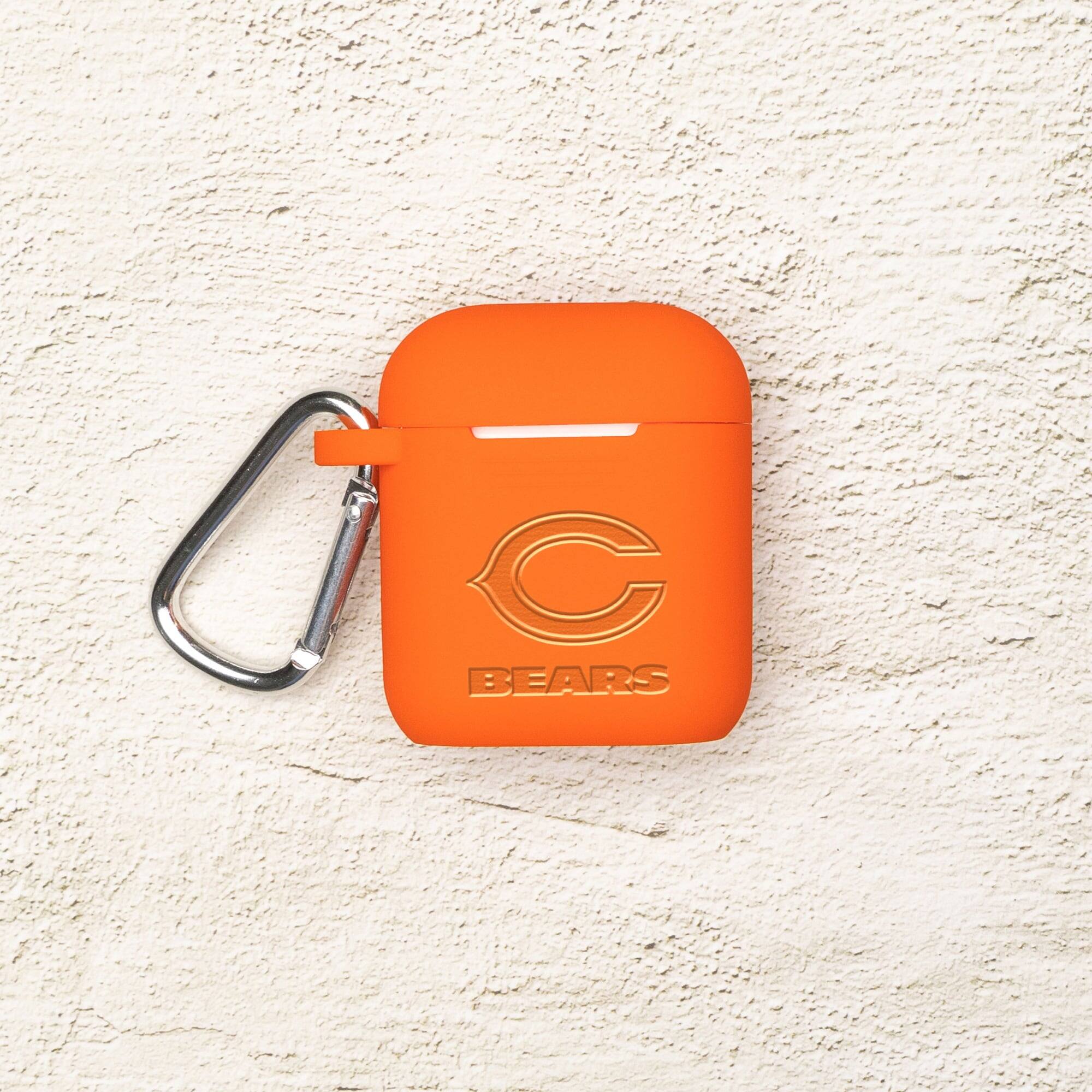 Alt View 1. Artinian - Chicago Bears Debossed Silicone AirPods Case Cover - No Size - Multicolor.