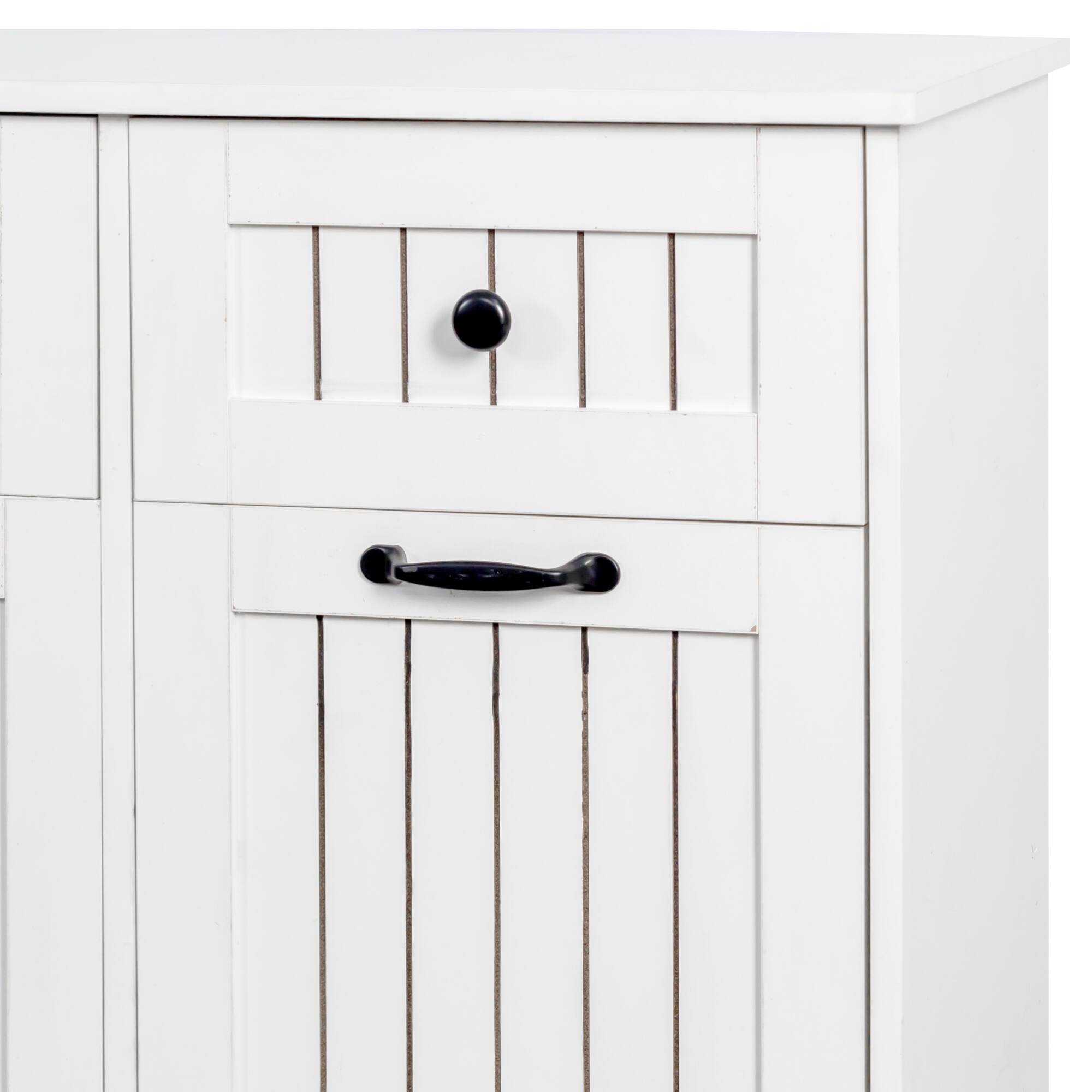 Alt View 10. ELEMENT ACE - Versatile Laundry Storage Cabinet with Removable Baskets and Drawers for Organized Home - White.