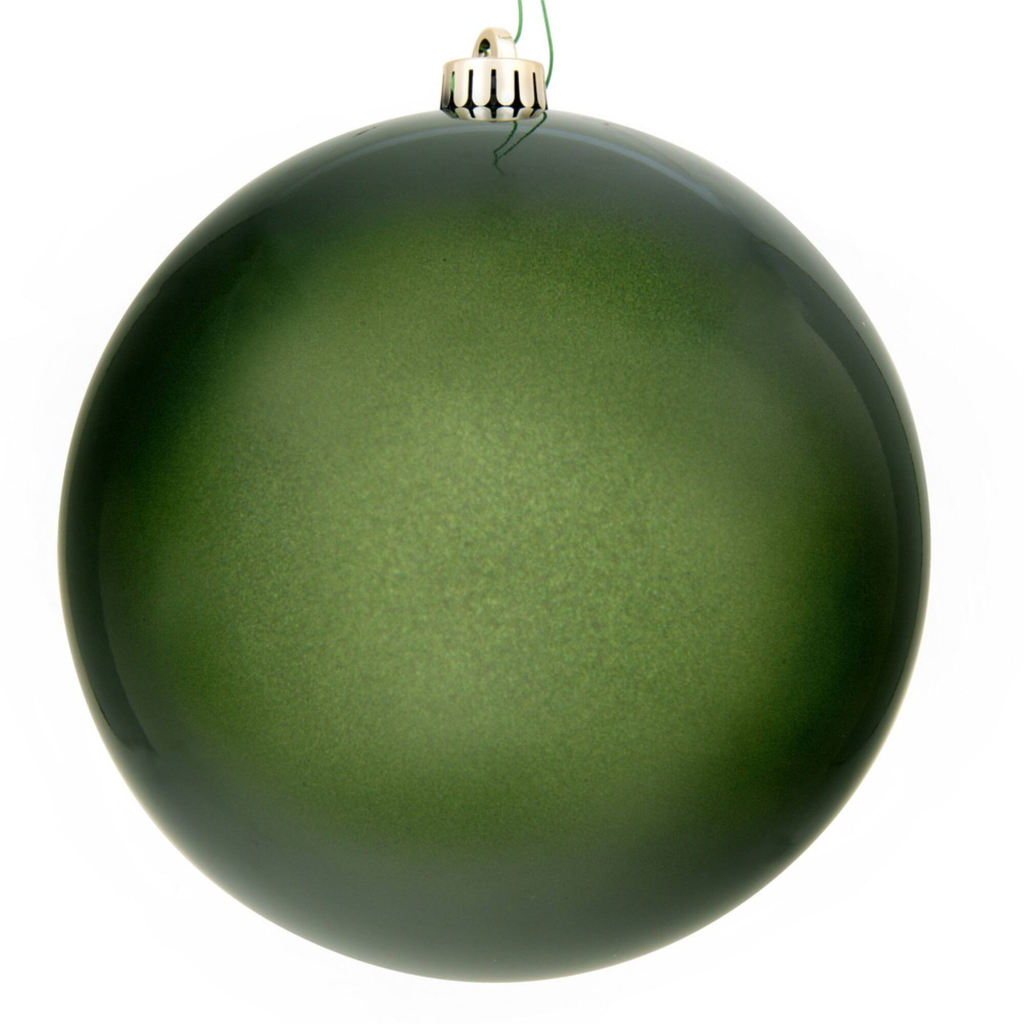 Front. Vickerman - 8" Juniper Candy Ball UV Drilled - Juniper Green.