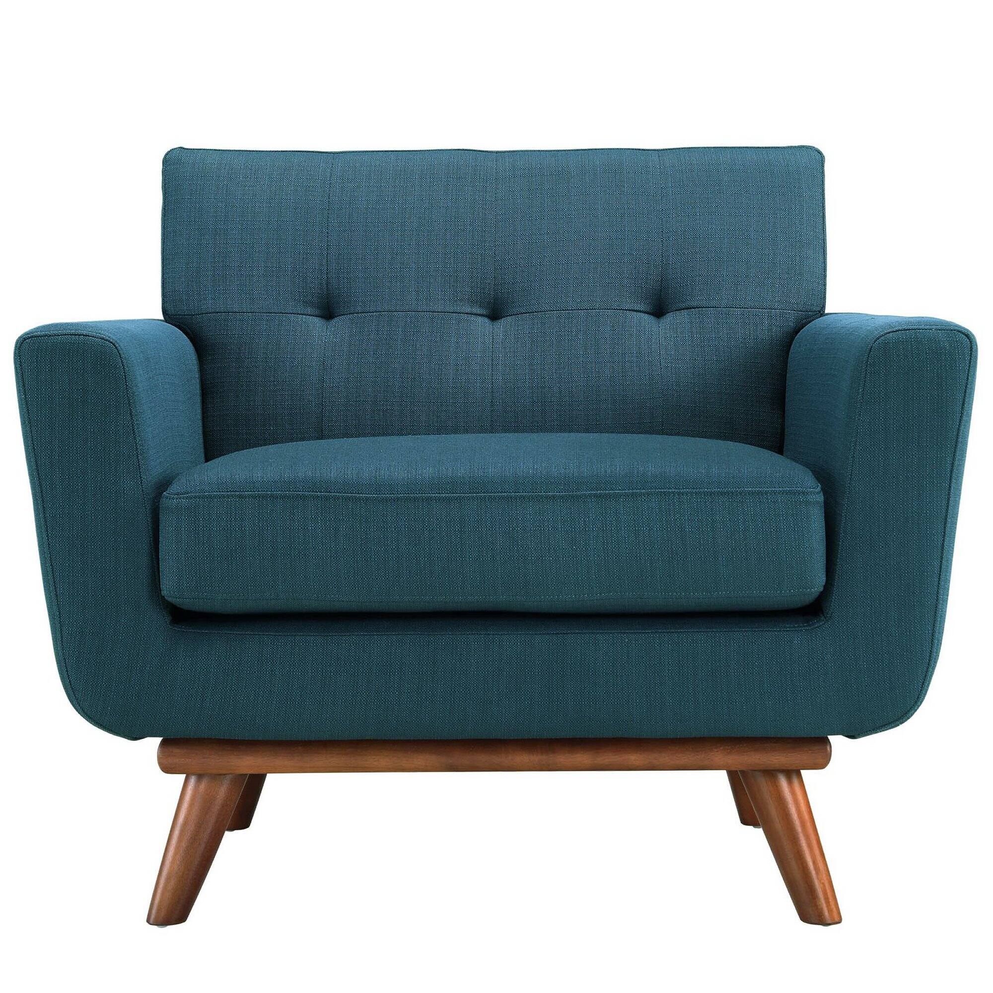 Angle. Modway - Engage Wood Armchair Set of 2 by Modway - Blue.