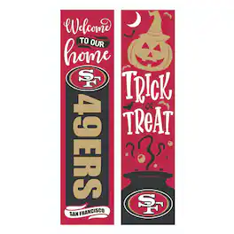 Evergreen Enterprises - San Francisco 49ers 47" Double Sided Halloween Leaner Fan Sign - Multicolor