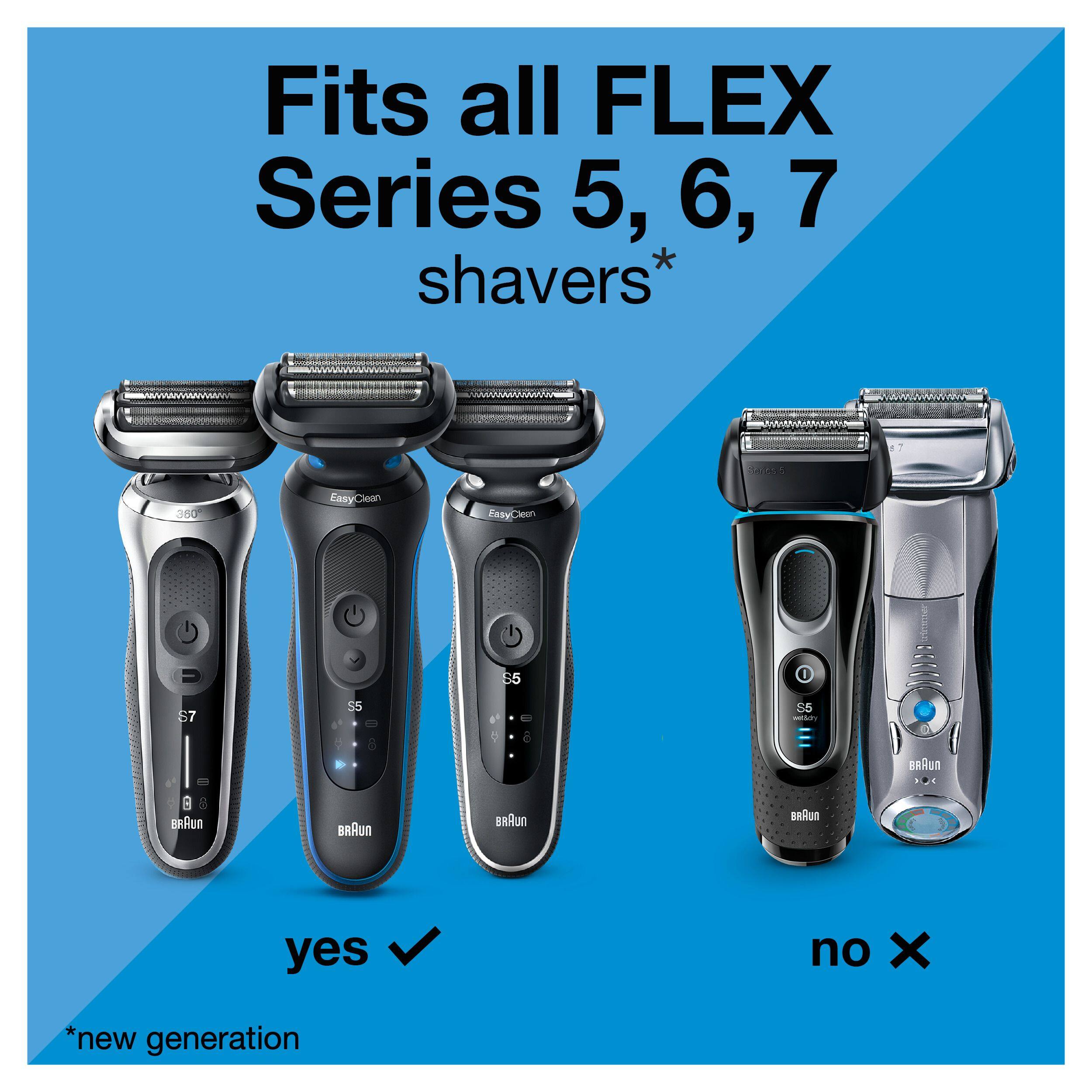 Fits all FLEX Series 5, 6, 7 shavers*

yes ✓

no X

*new generation