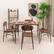 Angle. Costway - 5-Piece Dining Table Set for 4 Modern Kitchen Dining Room Furniture Set - Rustic Brown.