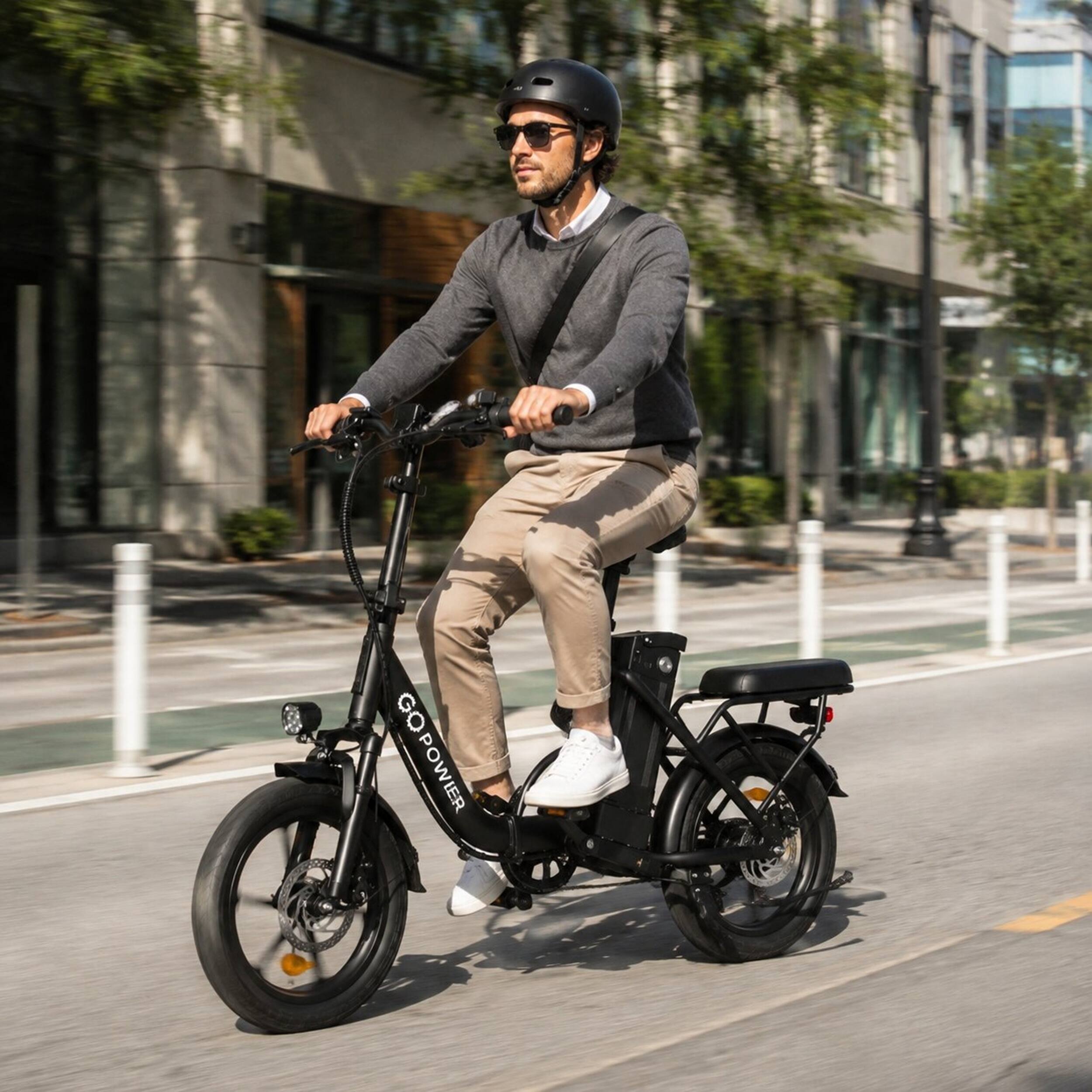 Back. GoPowerBike - GoPowerBike GoBreeze Folding Electric Bike - Black.