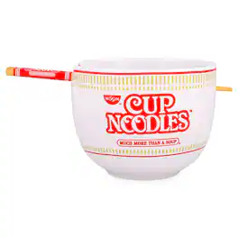 Silver Buffalo - Nissin Cup Noodles 20-Ounce Ramen Bowl and Chopstick Set - Multi-Colored