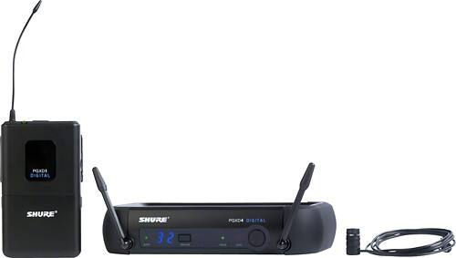 Front Standard. Shure - Lavalier Wireless Microphone System - Black.