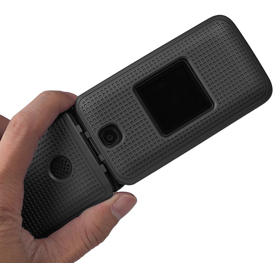 Alt View 4. Nakedcellphone - Case and Belt Clip Holster for Alcatel Go Flip V, Quickflip - Black.