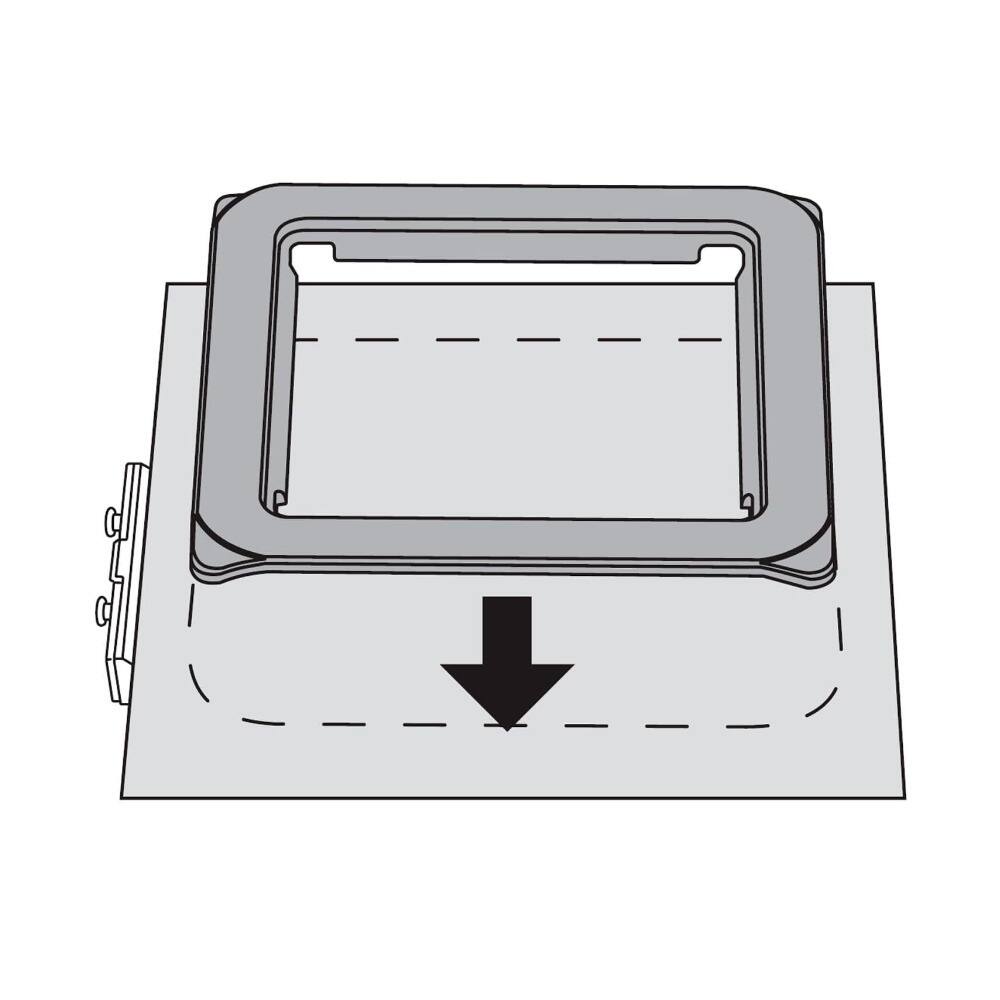 Angle. Brother Mobile Solutions - Brother SAMFM100 4x4 Inch Magnetic Embroidery Hoop.