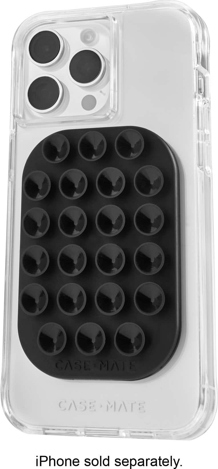 The text on the image reads: "iPhone sold separately."