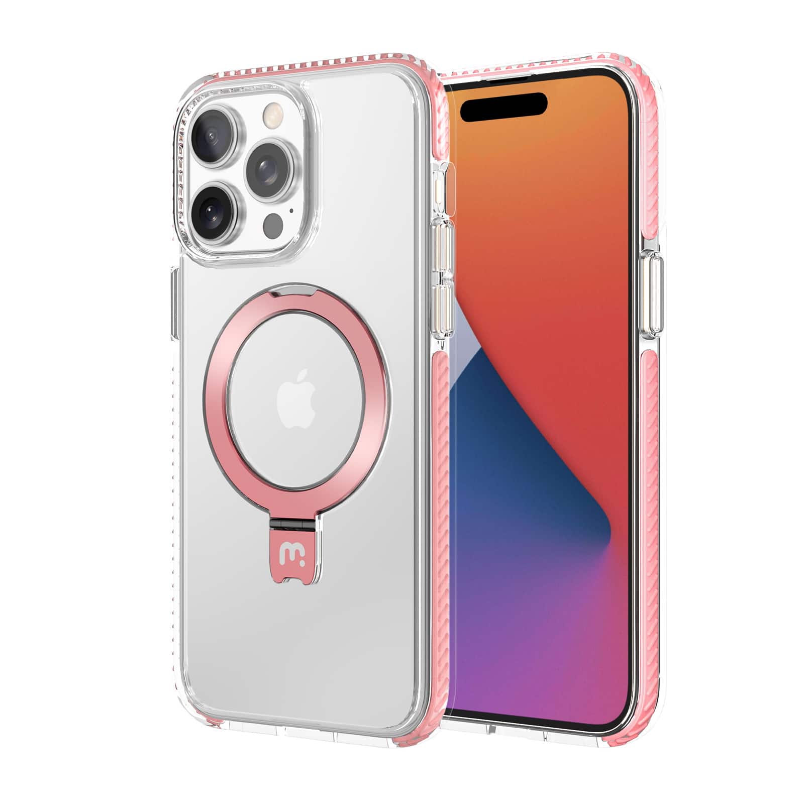 Front. Mybat Pro - MyBat Pro Lure Series Case with MagSafe Kickstand Ring for Apple iPhone 14 Pro Max (6.7) - Pink - Pink.