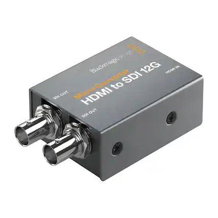 Blackmagic Design
Micro Converter HDMI to SDI 12G
HDMI IN
SDI OUT
Micro HDMI OUT