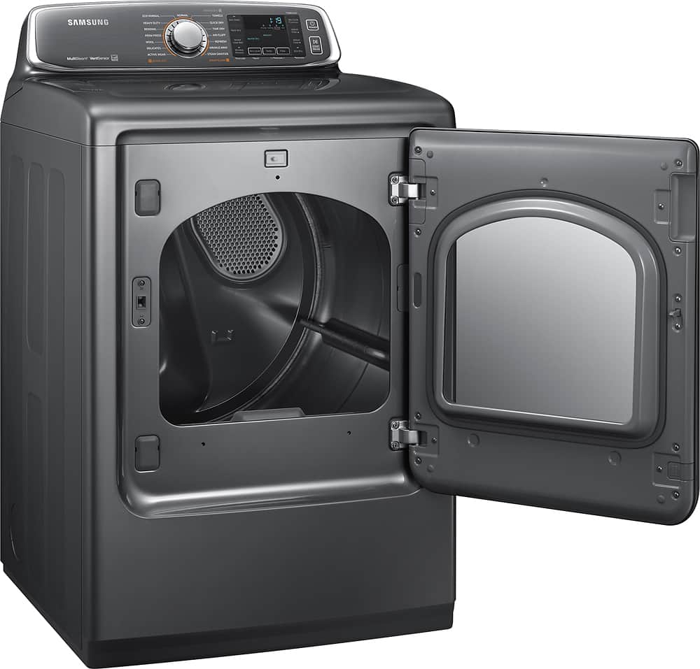 Best Buy Samsung 7.4 Cu. Ft. 15Cycle Steam Gas Dryer Platinum DV52J8700GP