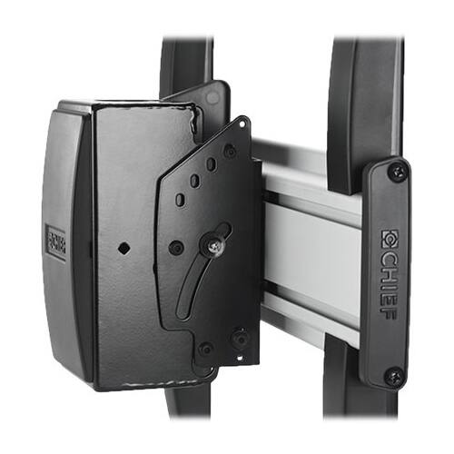 Front. Chief - Fusion Medium Flat Panelceiling Mount - Black.