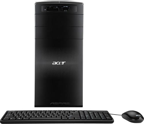 Front Standard. Acer - Desktop / AMD Athlon™ II X4 Quad-Core Processor / 4GB Memory / 1TB Hard Drive.