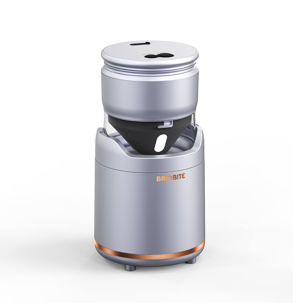 Alt View 7. BRIOBITE - Portable USB-C Rechargeable Ice Cream Maker-Electric Machine for Gelato,Milkshakes&Sorbet,1-2 Servings,Easy to Clean - Silver.