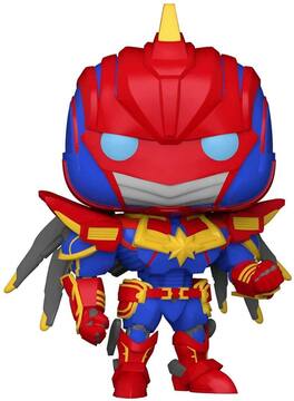 Marvel Funko POP Vinyl Figure | Mech Strike Captain Marvel - Red