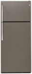 Front Standard. GE - 18.1 Cu. Ft. Frost-Free Top-Freezer Refrigerator - Slate.