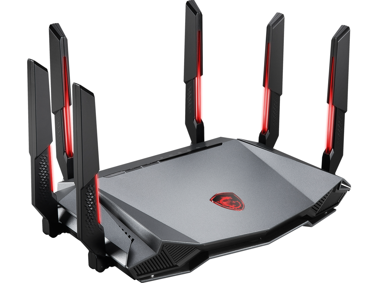 MSI - RadiX AXE6600 WiFi 6E Tri-Band Gaming Router support 2.5GHz/5GHz/6GHz, AI QoS support - Unknown