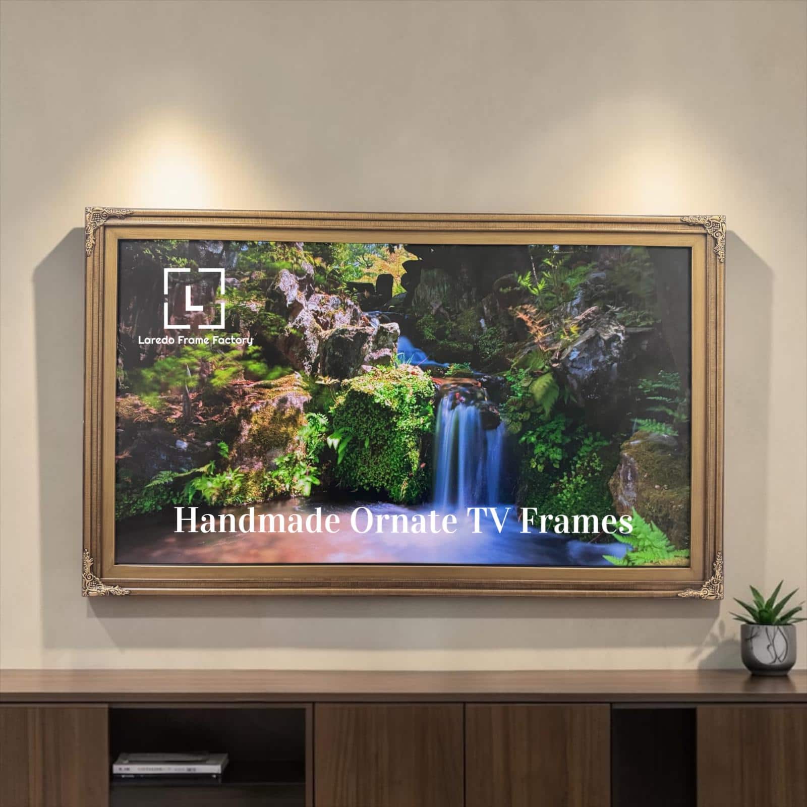 Laredo Frame Factory | | 75 inch Hisense Canvas TV Frame, Canvas TV by Hisense | BRUSHED GOLD | Best Buy