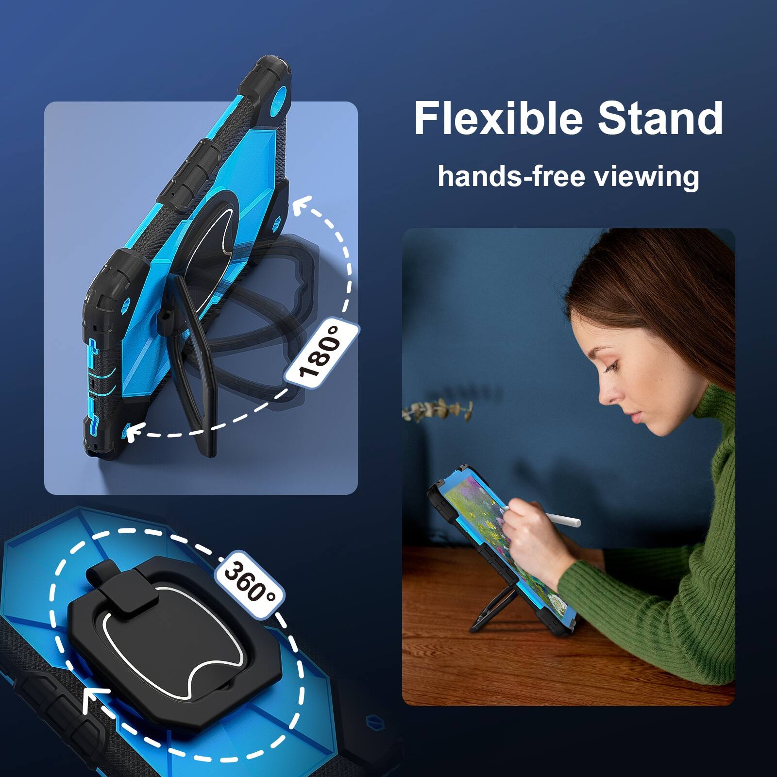 Flexible Stand hands-free viewing 180° 360°