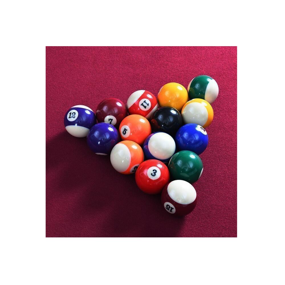 Alt View 3. Elements - Ajax Billiard Table with Balls - Black Finish with Burgundy Playfield - Black/Burgundy.