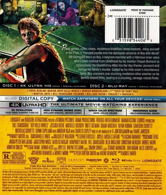 Alt View 1. Boy Kills World   - 4K Blu-Ray.