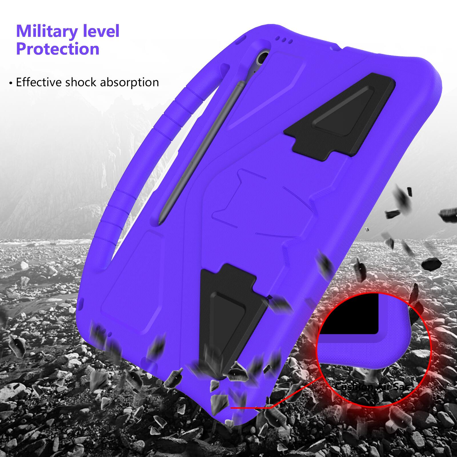 Military level Protection  
- Effective shock absorption