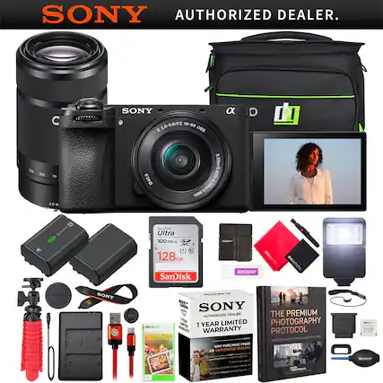 SONY AUTHORIZED DEALER.
135 100 70 4.5-6 SONY
SONY D 3.5-5.6/PZ 16-50 E OSS 0.25m/0
SanDisk Ultra 100MB/s 128GB
XC 0 10
decephoto docogoar
decephoto
SONY BERCH CAMERA
SONY PREMIUM AUTHORIZED DEALER
THE YEAR LIMITED PHOTOGRAPHY
1 C MARBANTY WARRANTY PROTOCOL
Screen GUARD OPERATIONS
SONY A MASTERCLASS
0% NORT BARGARMA
A PURCHASE FROM WHY DEALER? AN AUTHORIZED
www. warcetin
Iron Poduct Son sugar, MAKE Access
specialond DECO ESSENTIALS
and
ZOM Authoron prever HBA 3.5