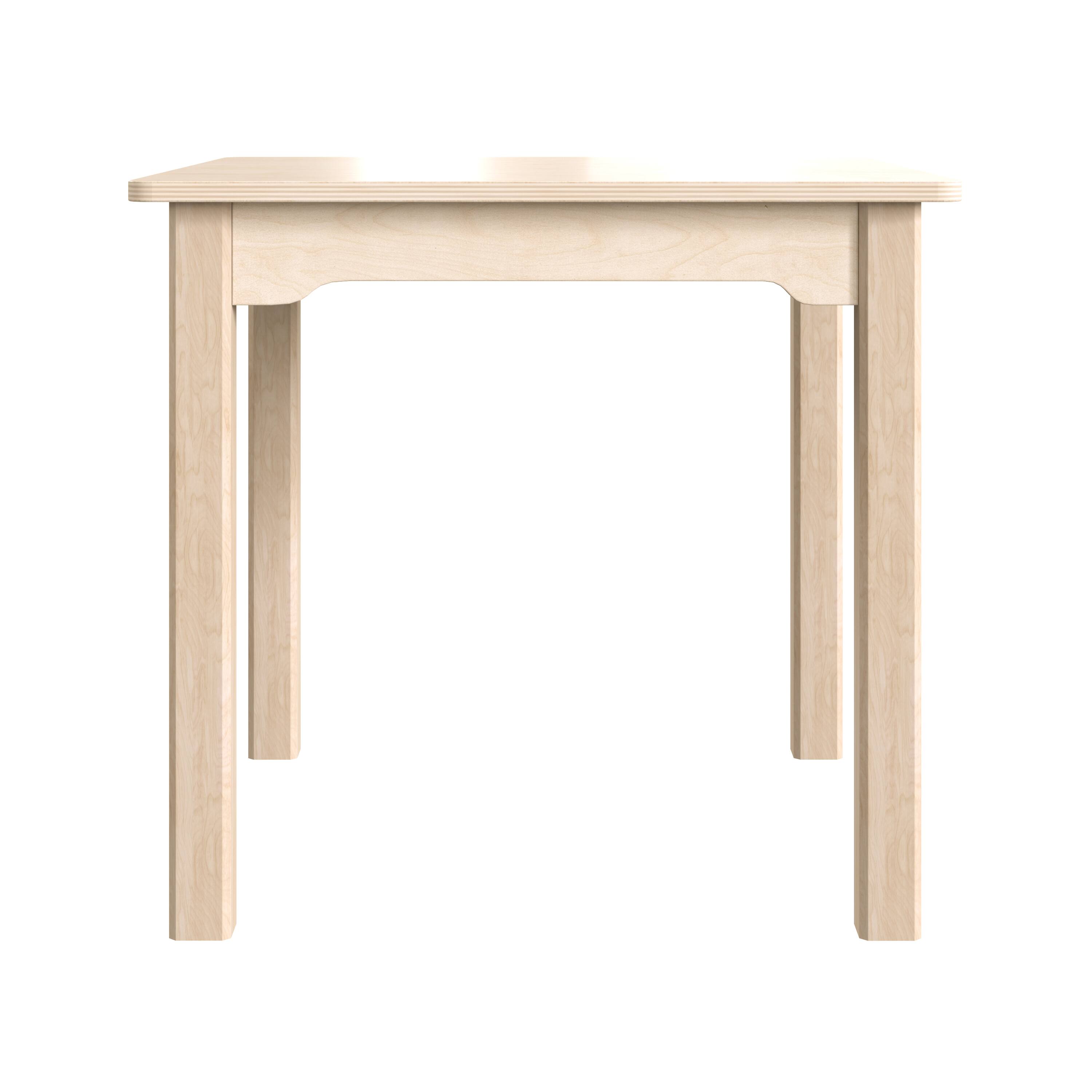 Back. Flash Furniture - Bright Beginnings Commercial Grade Wooden Square Preschool Classroom Activity Table, (23.5"W x 21.25"H), Beech - Natural.