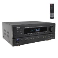 PYLE - Bluetooth 5.1-Channel Home Stereo Karaoke Receiver with Built-in Preamp, PT588AB - Black - Front_Zoom