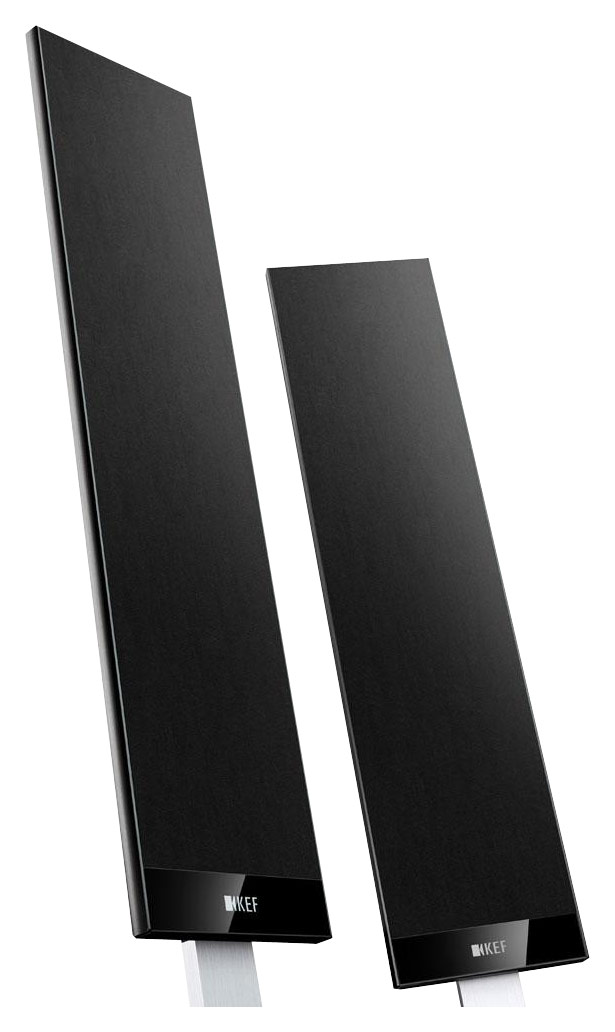 KEF - T Series Dual 4-1/2" 2-1/2-Way Satellite Speakers (Pair) - Black
