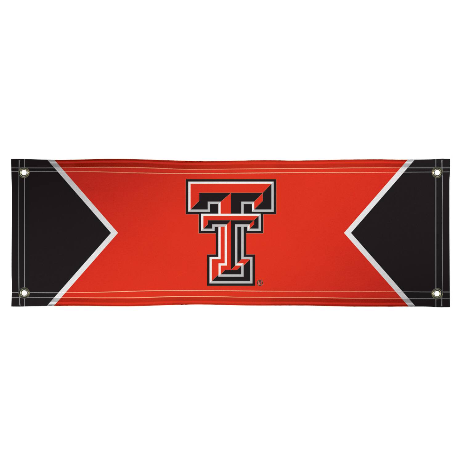 Front. Victory Corps - Red Texas Tech Red Raiders 2' x 6' Vinyl Logo Horizontal Banner - Red.