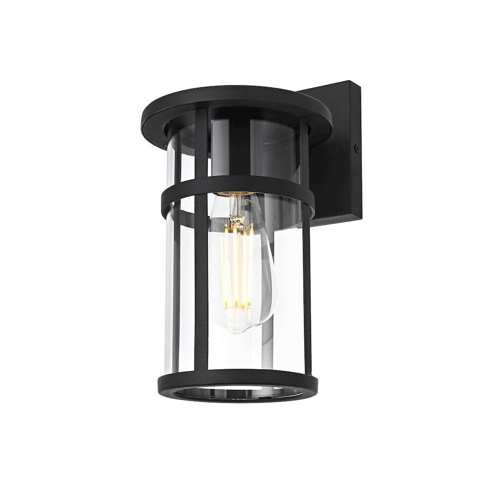 Left. Elegant Lighting - Henrik 6 Inch Outdoor Wall Sconce In Black - Black.
