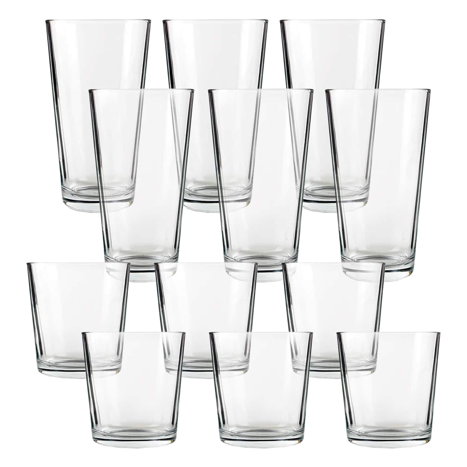 Front. Jay Import - Simple Home 12PC Entertaining - Clear.