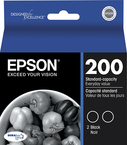 Best Buy Epson 200 2 Pack Ink Cartridges Black T200120 D2 