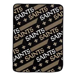 Pegasus - New Orleans Saints 60" x 72" Slanted Half-Stripe Wordmark Ultra Soft Blanket - Multicolor