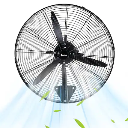 Front. Winado - 30inch High Velocity Wall Mount Fan Oscillating,Industrial Fan with 4 Speed Ventilation,100% BLDC Copper Motor, 12974CFM - Black.