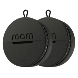 Roam - 3-in-1 Tracker - Bluetooth Item Locator, Keys/Luggage/Pet Gear, iOS or Android Find My, Waterproof, 2-Pack - Black