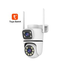 Cluzine - 8MP Dual Lens PTZ WiFi IP Camera, Tuya Smart Security Camera with Night Vision