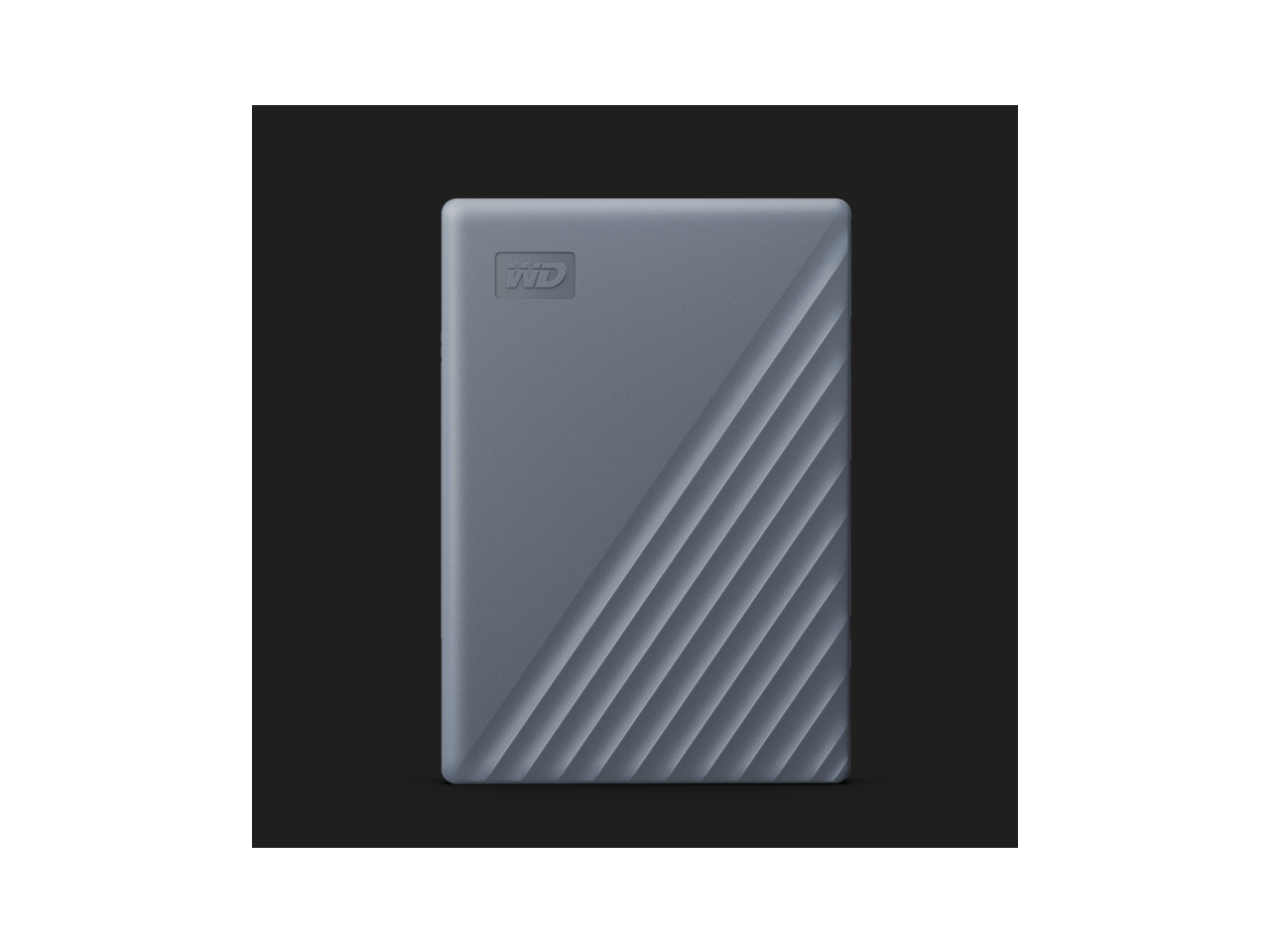 Front. Western Digital - WD 2TB My Passport Portable Storage External Hard Drive USB-C™ (WDBWML0020BGY-WESN) - Silicon Grey.