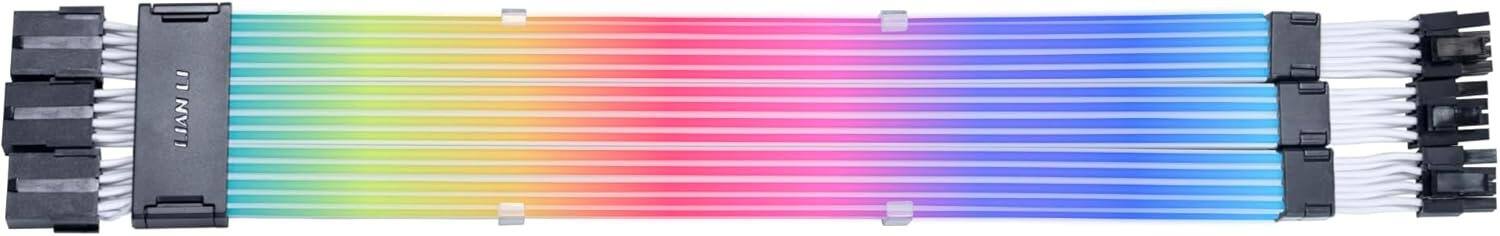 Angle. Lian Li - Strimer Wireless 3x8-Pin - Addressable RGB Power Cable w/ 2.4Ghz Signal -Wireless Controller NOT Included (PW12-1W).