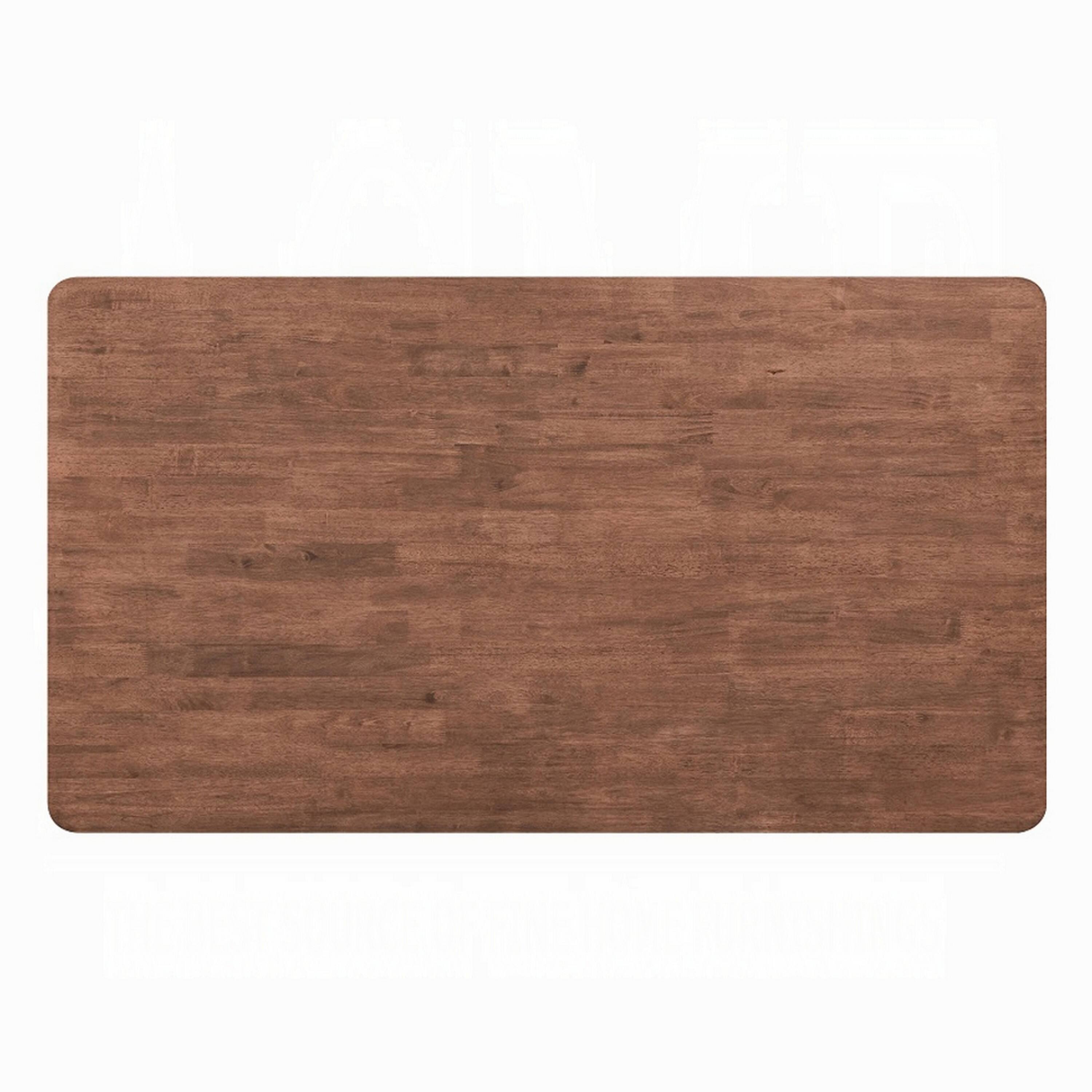 Alt View 3. Manhattan Lane - Kinni Dining Table, Walnut Brown Wood, Bent Legs, Rectangular 63 Inch - Walnut Brown.