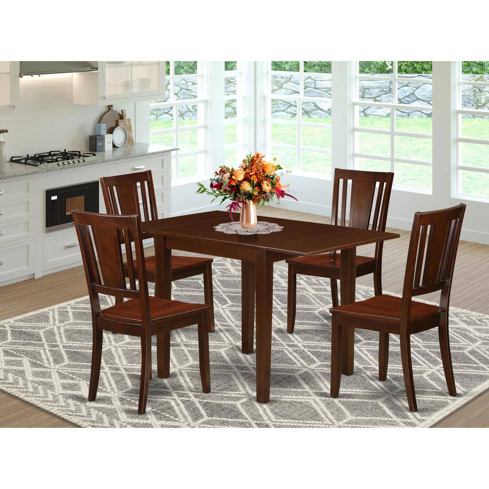 Left. East West Furniture - Dining Room Set Mahogany - Brown.