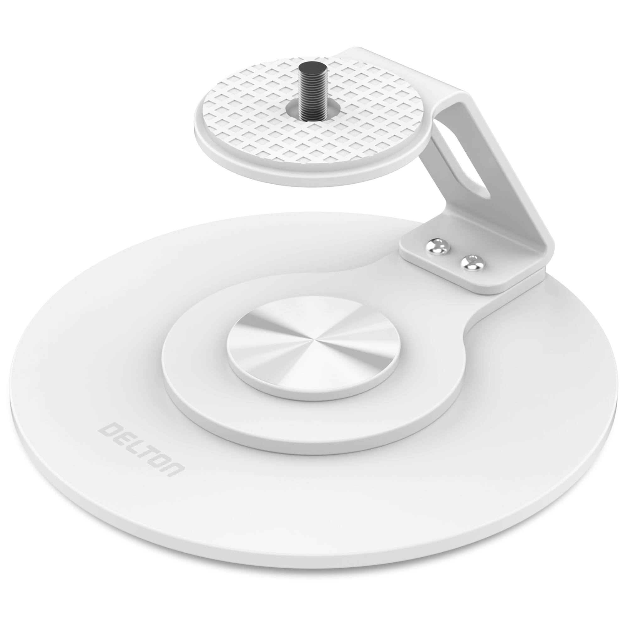 Front. Delton - Delton 12D Rotating Projector Stand for Desk or Tabletop, White - White.