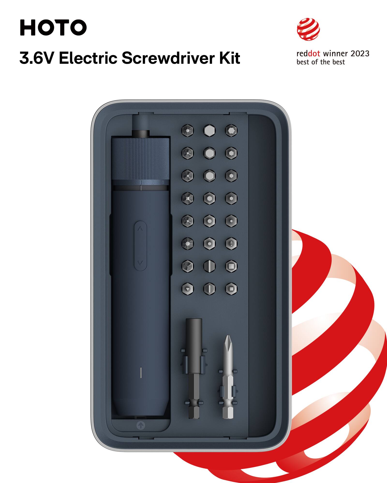 HOT 3.6V Electric Screwdriver Kit - Red Dot Winner 2023 - Best of the Best