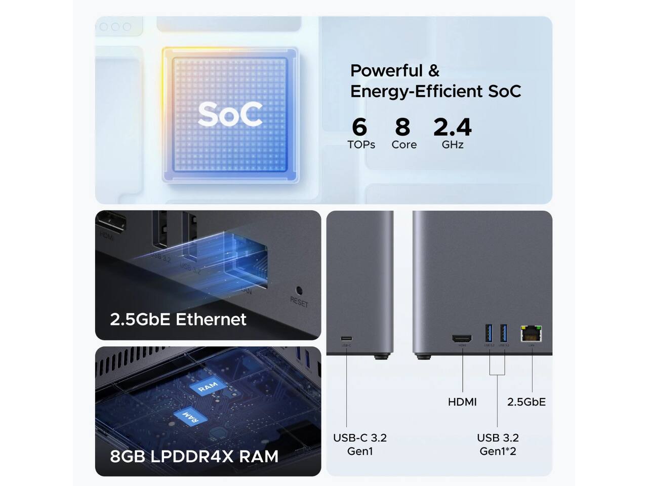 UGREEN NASync DH4300 Plus, 120TB 4 Bay NAS with AI Photo Album