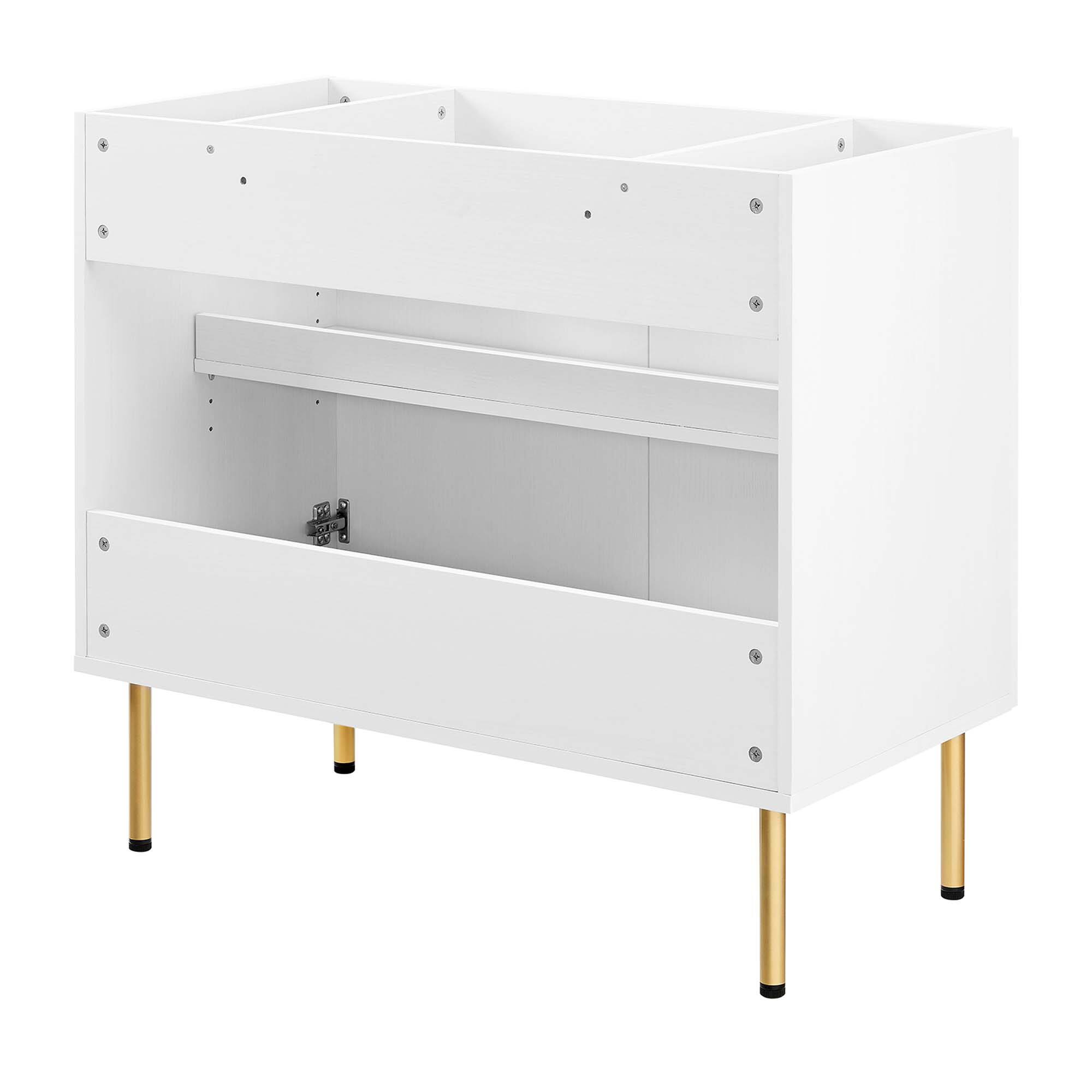 Alt View 2. Modway - Chaucer Bathroom Cabinet Basin Not Included by Modway - White.