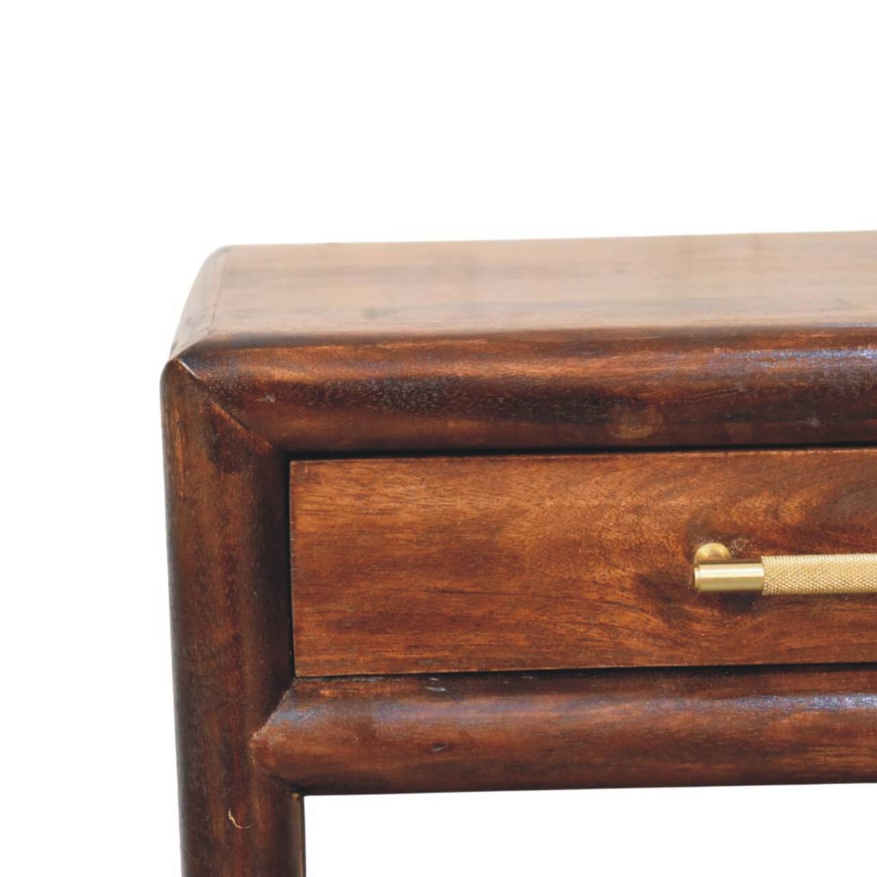 Alt View 1. Artisan Furniture - Artisan Furniture Solid Wood California Walnut Open Bedside, 1 Drawer and Shelf, Brown - Brown.