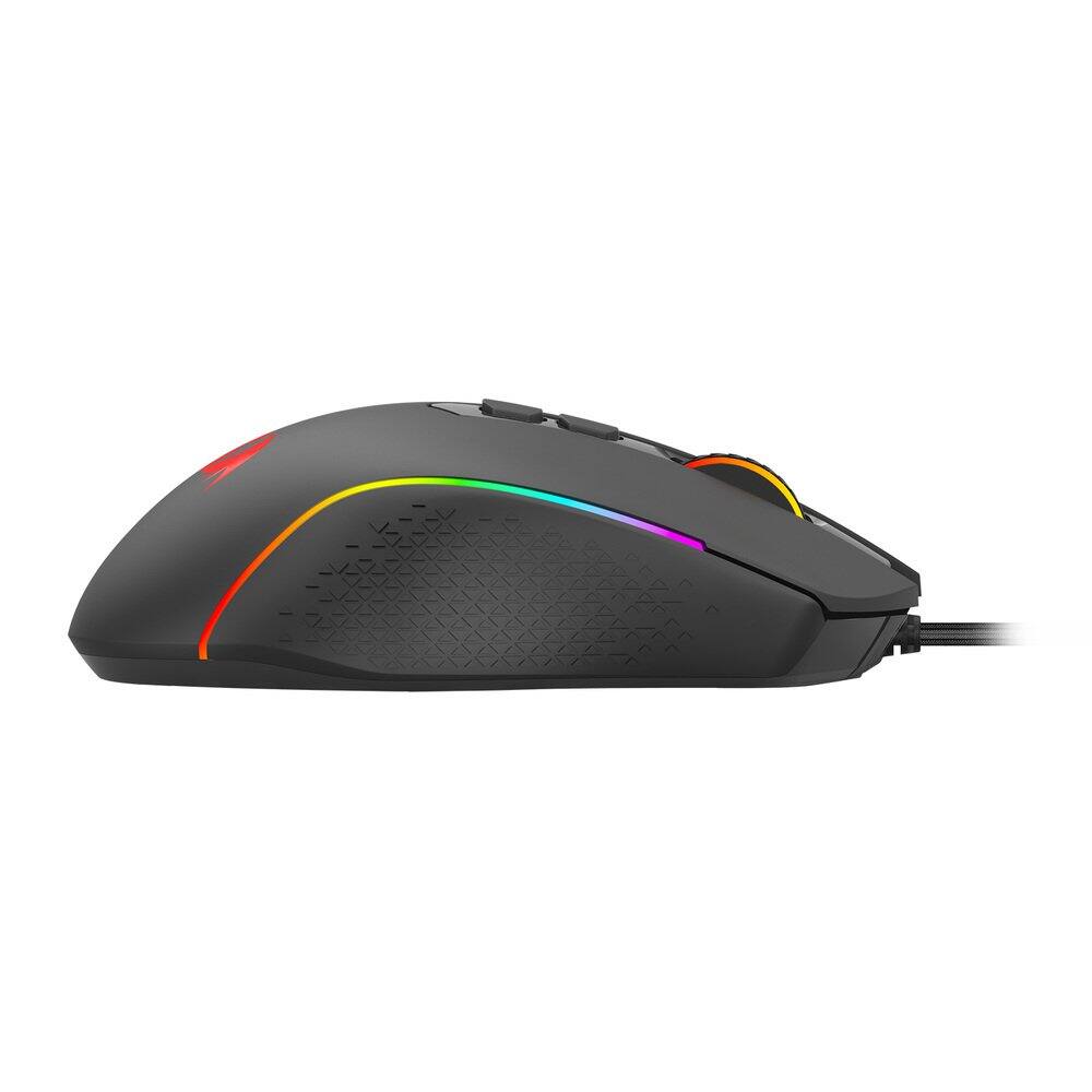 Alt View 5. REDRAGON - Ardal M615 Gaming Mouse, with RGB streaming lights, 8 buttons, 7200 DPI, multifunctional software - Black.